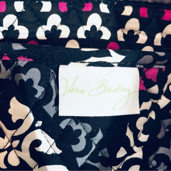 👜Vera Bradley Quilted Canterbury Magenta Purse Tote Bag – Black, Purple, White - Picture 7 of 10